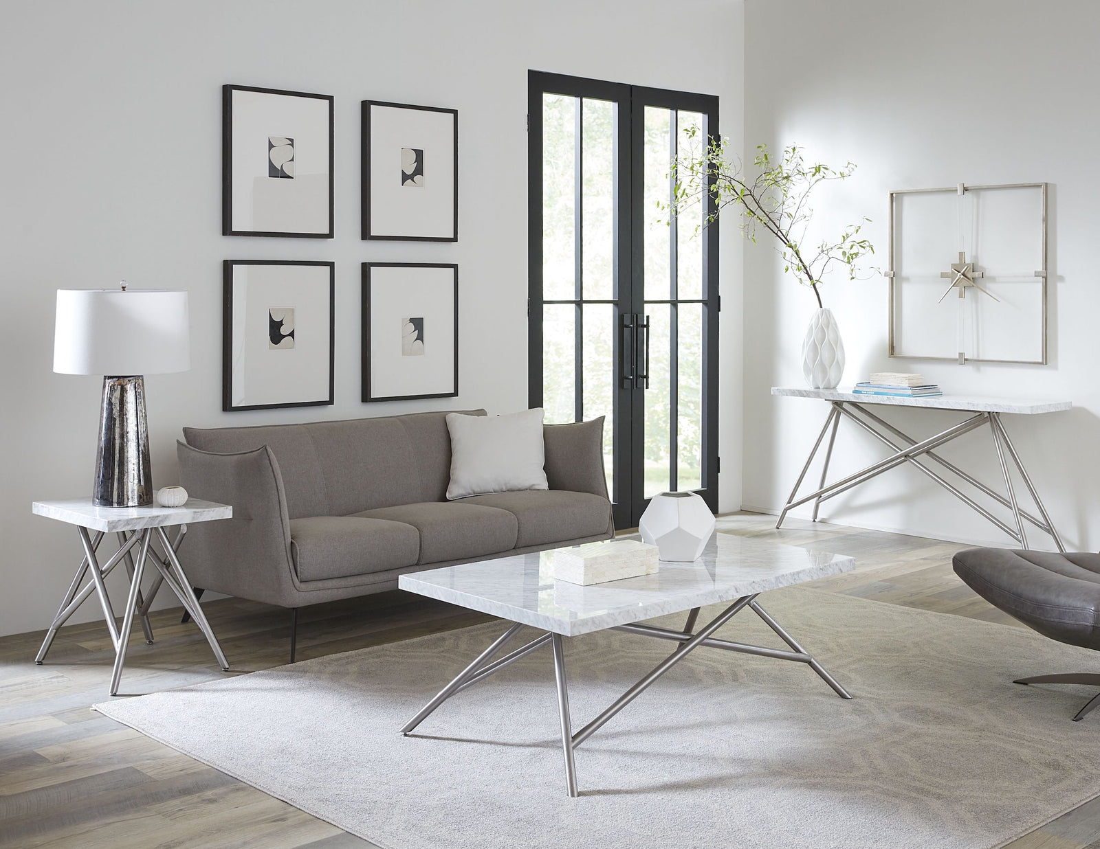 Coral Console Table in Marble — 6
