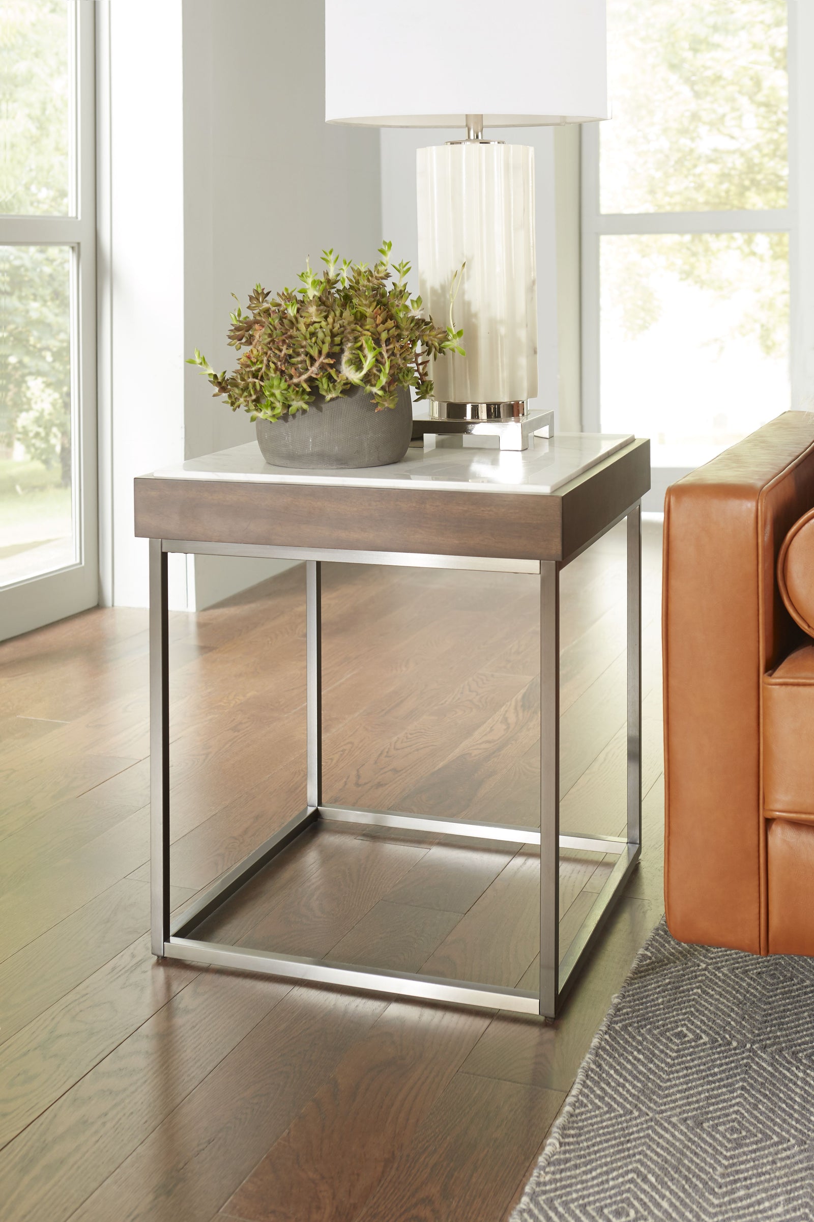 Ennis End Table in Brown Sable