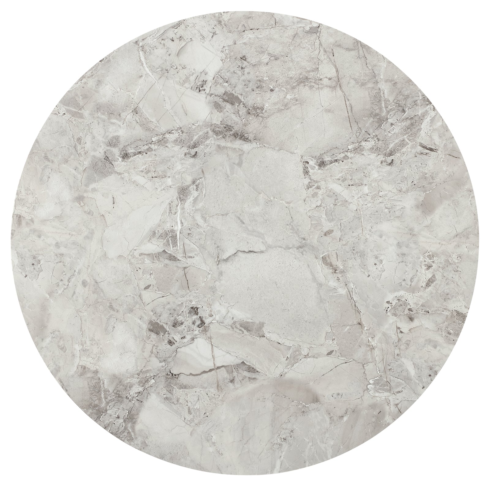 Winston Stone Top Metal Base Round Dining Table in Grigio — 4