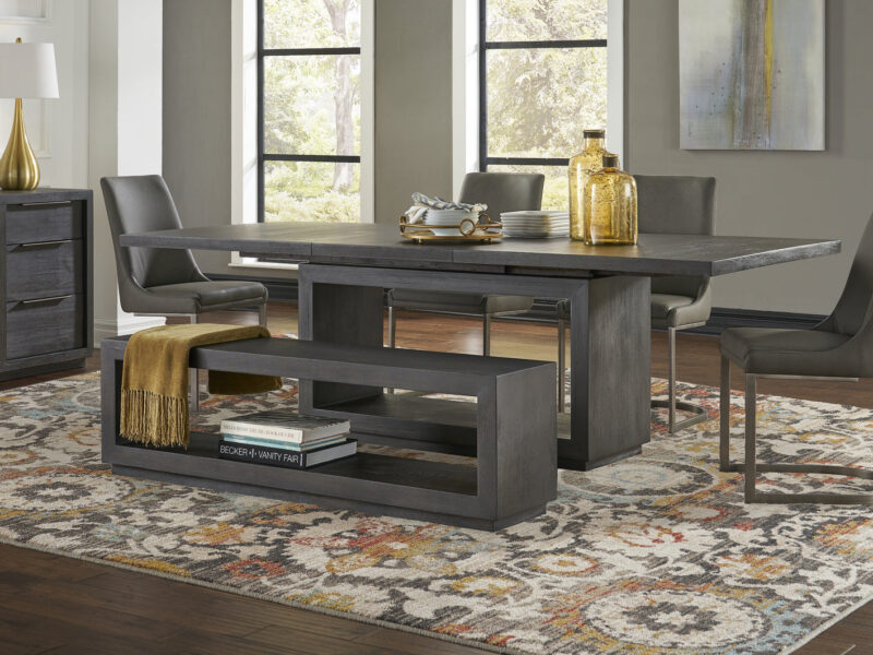 Oxford Rectangular Dining Table in Basalt Grey