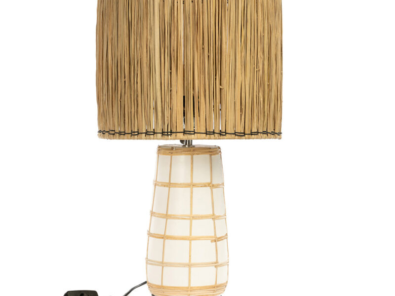 The Molokai Table Lamp, White Natural