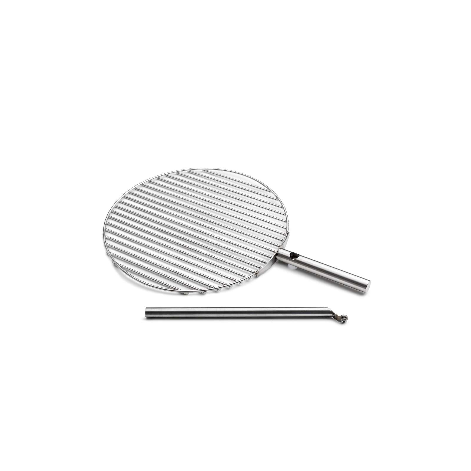 Triple Fire Bowl Grill Grate with Holder, Ø 45 cm, Silver