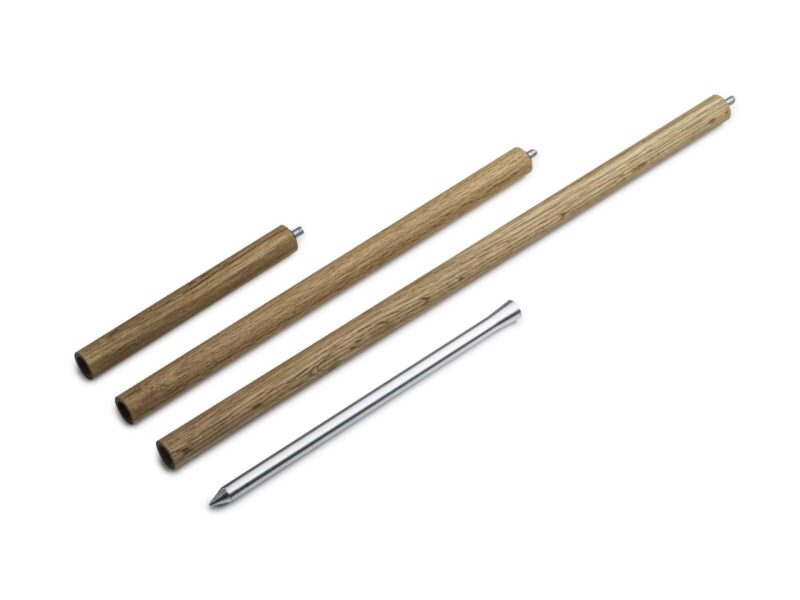 Spin Lantern Ground Spike for Both Sizes, 3-piece, Oak, Brown