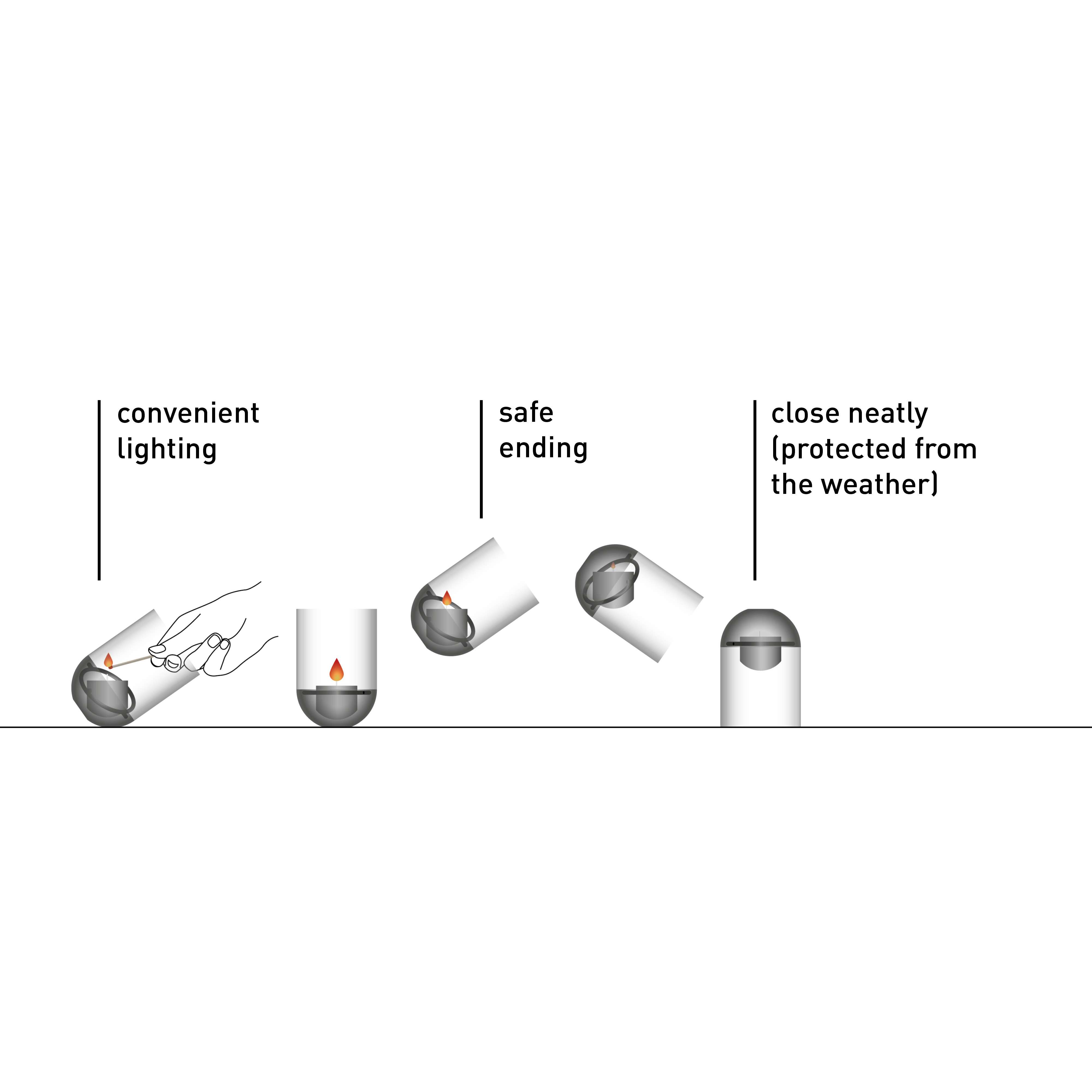 Gravity Candle Hurricane Lantern, Silver — 6