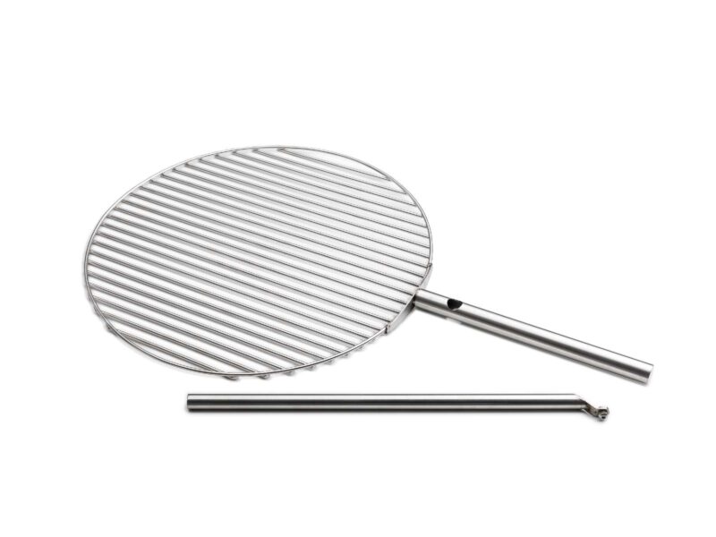 Triple Fire Bowl Grill Grate with Holder, 55 cm, Silver