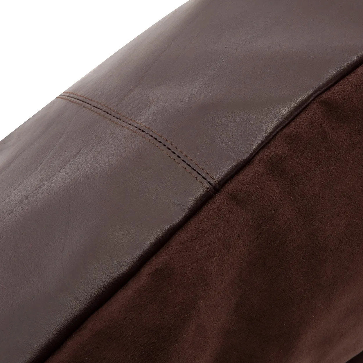 The Four Panel Leather Cushion Cover, Choco, 60x60 — 4