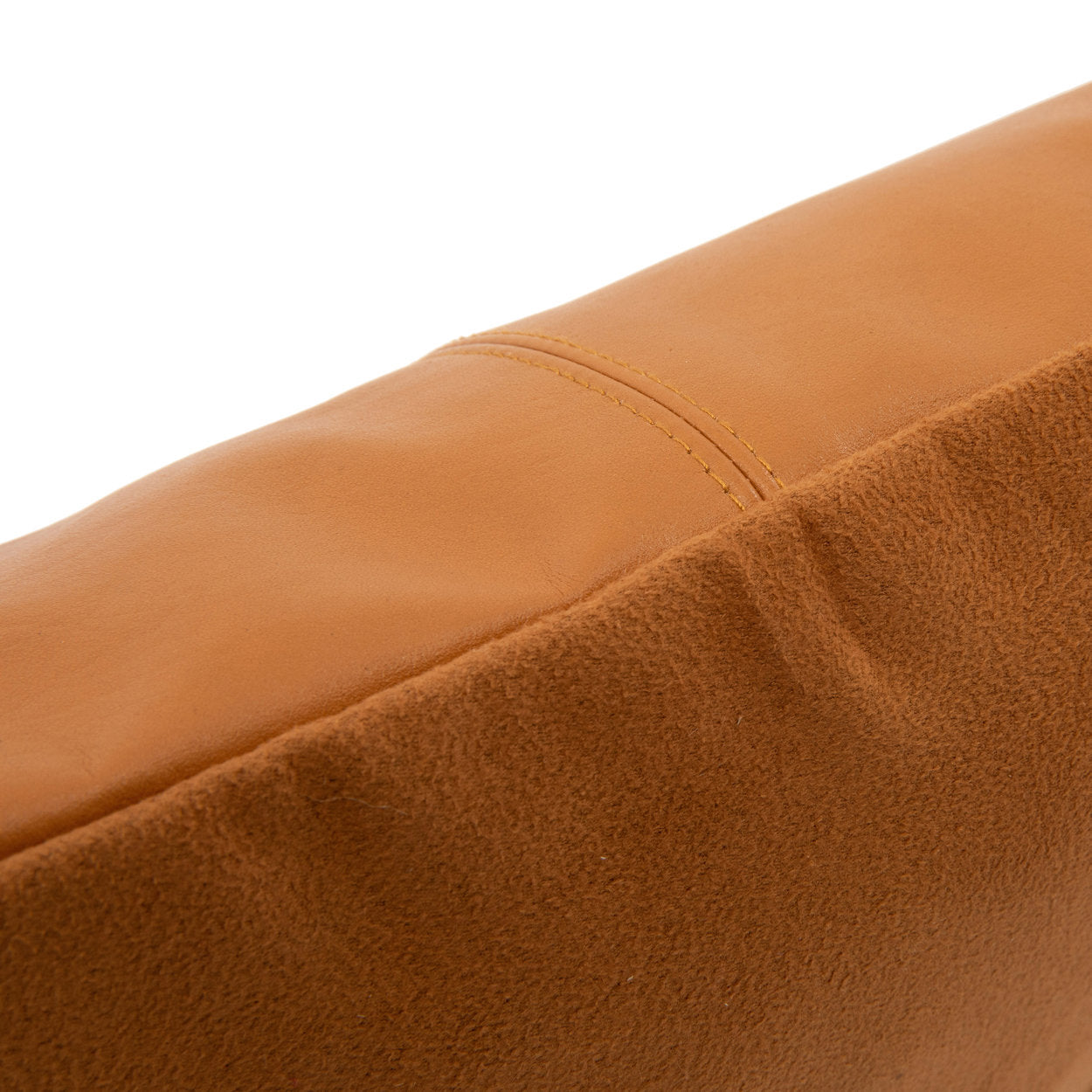 The Four Panel Leather Cushion Cover, Camel, 40x40 — 3