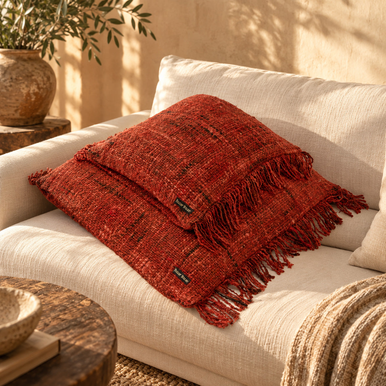 The Oh My Gee Cushion Cover, Cherry Red, 40x40 — 2