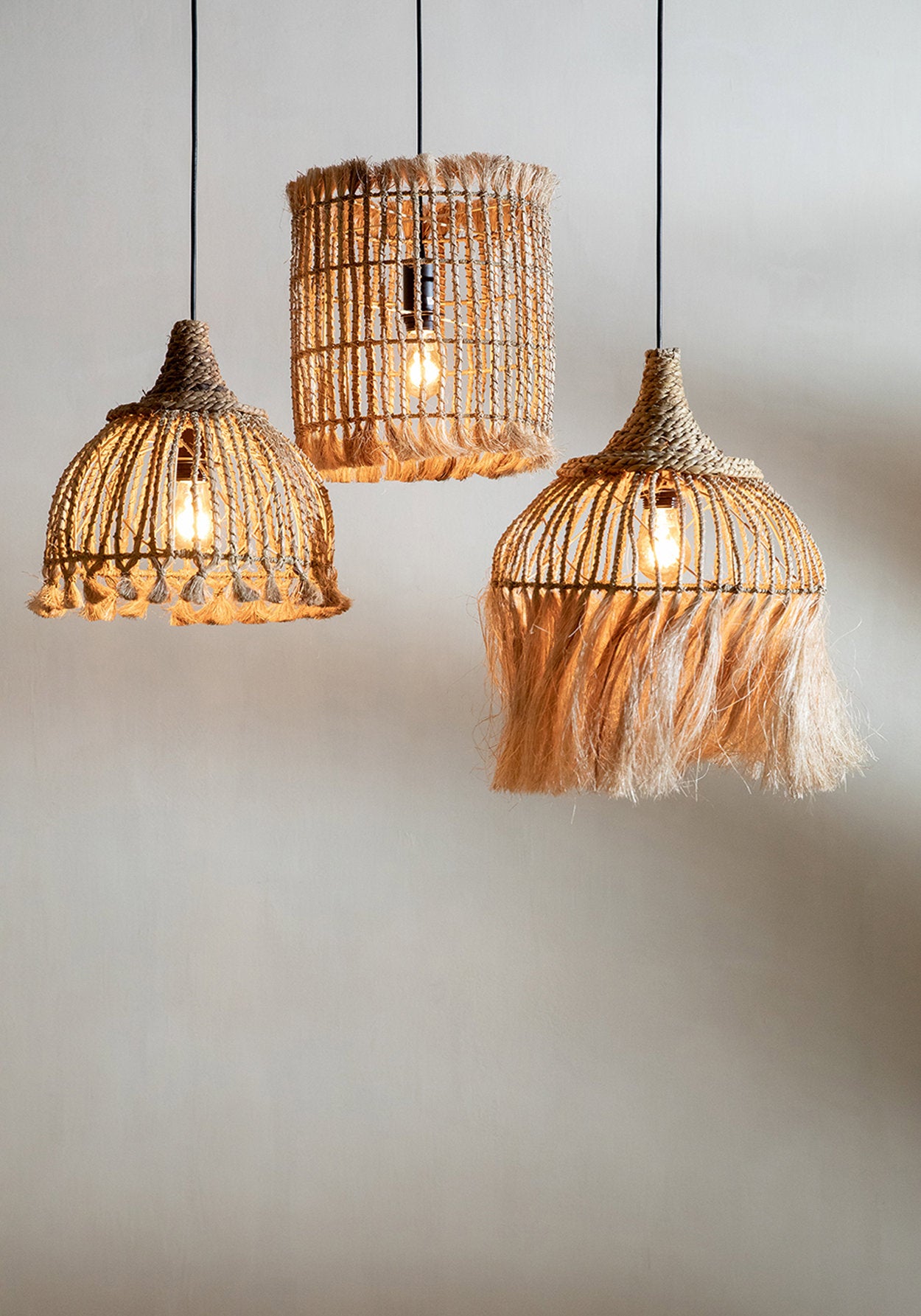 The Abaca Tassel Pendant, Natural, S — 3