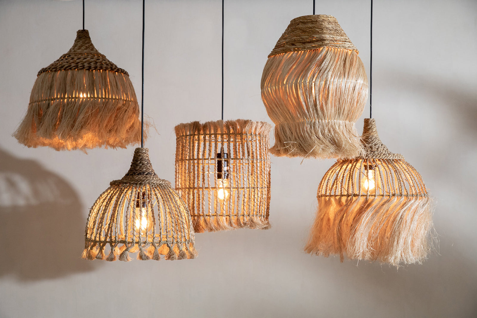 The Abaca Tassel Pendant, Natural, S — 5