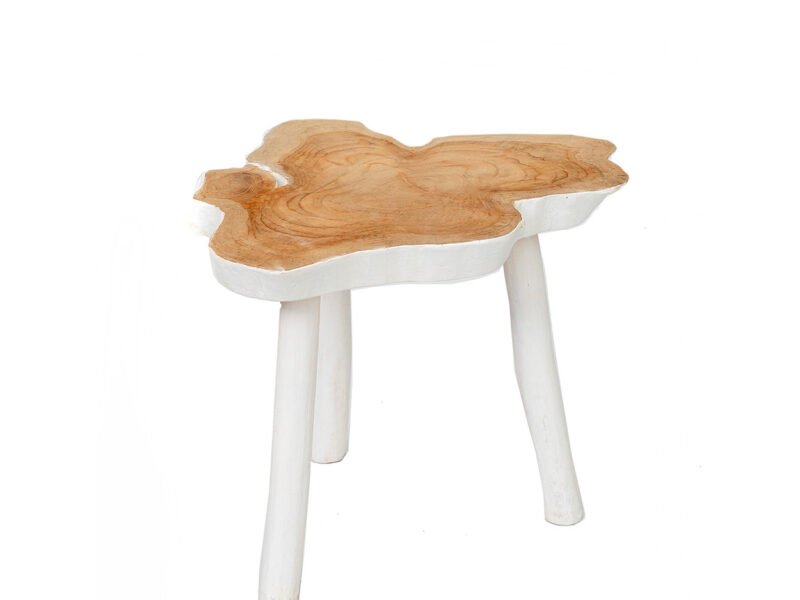 The Organic Side Table, Natural White