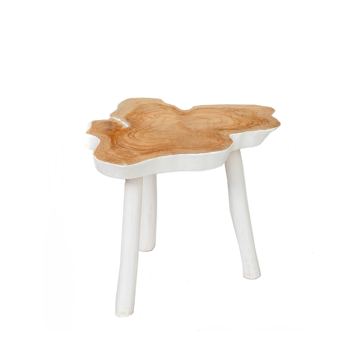 The Organic Side Table, Natural White