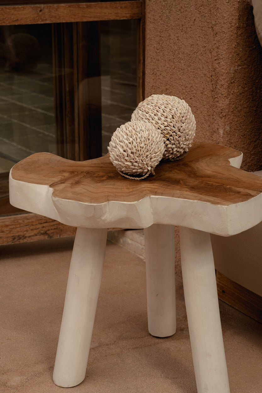 The Organic Side Table, Natural White — 2
