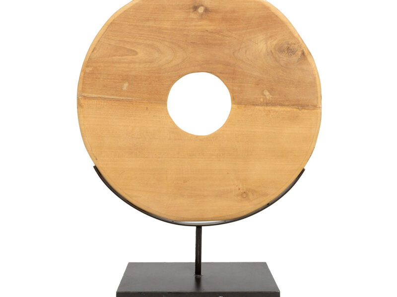The Teak Disc on Stand, L