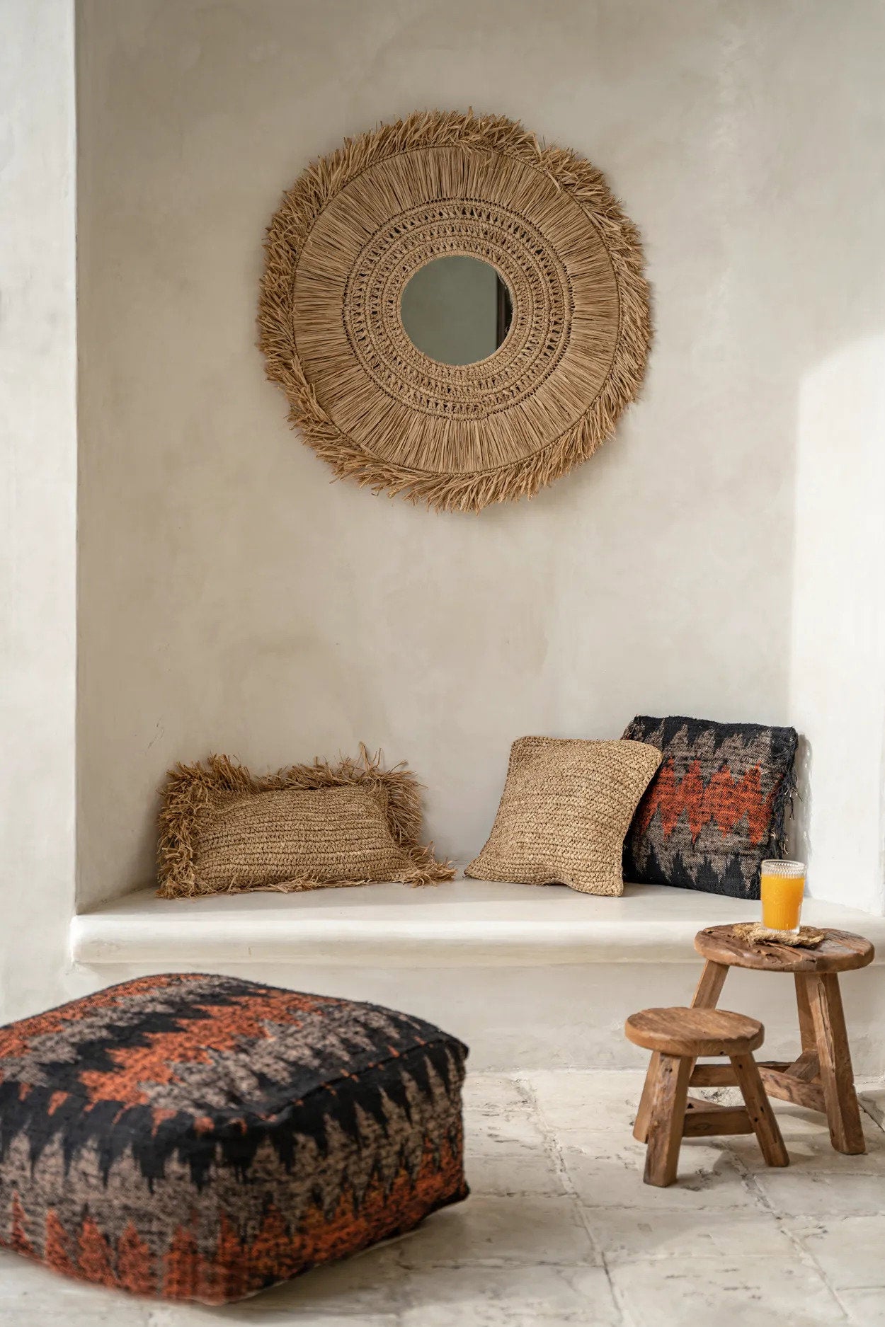 The Raffia Flores Cushion Cover Square, Natural, 40x40 — 6