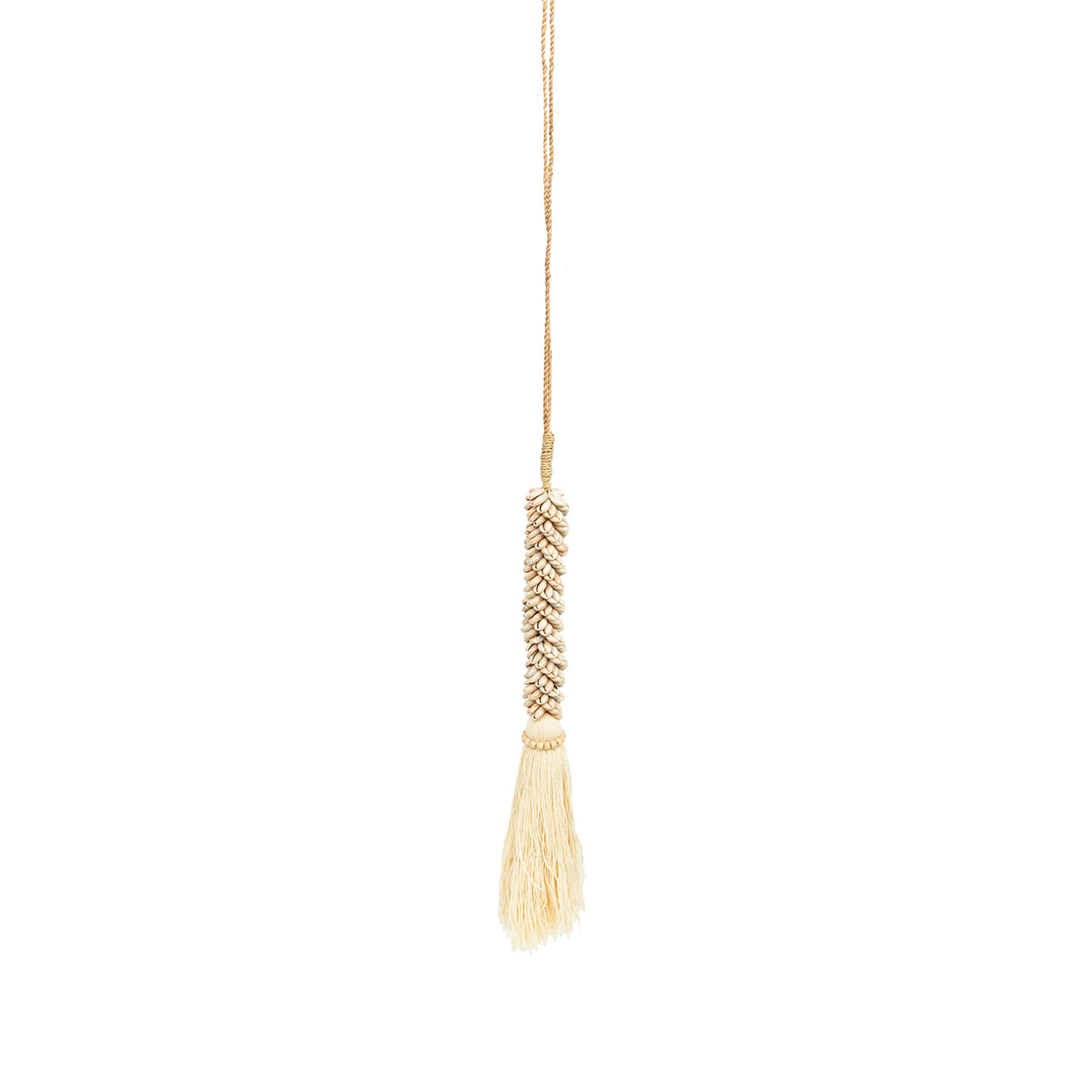 The Cowrie & Cotton Tassel, Natural