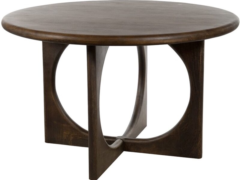 Dining Table Ø130, Mango Brown Walnut