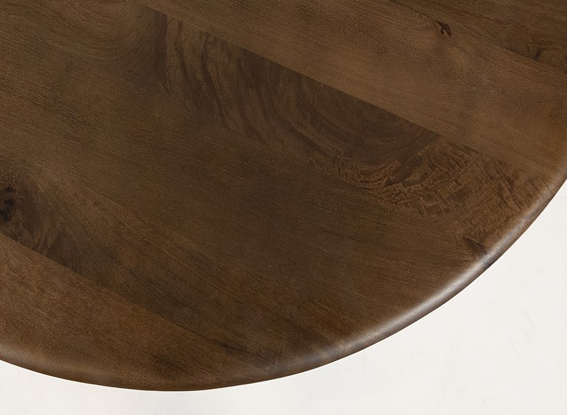 Dining Table Ø130, Mango Brown Walnut — 6