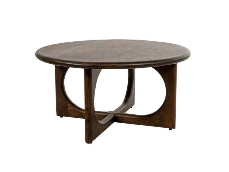 Coffee Table Ø80, Mango Brown Walnut