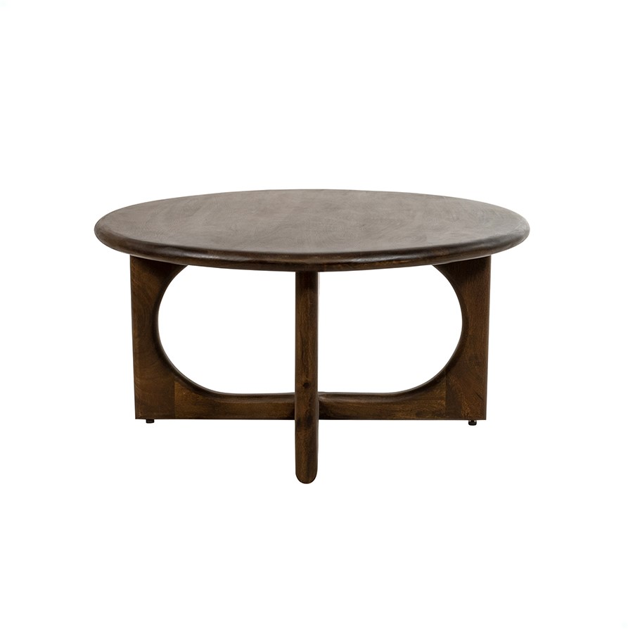 Coffee Table Ø80, Mango Brown Walnut — 2