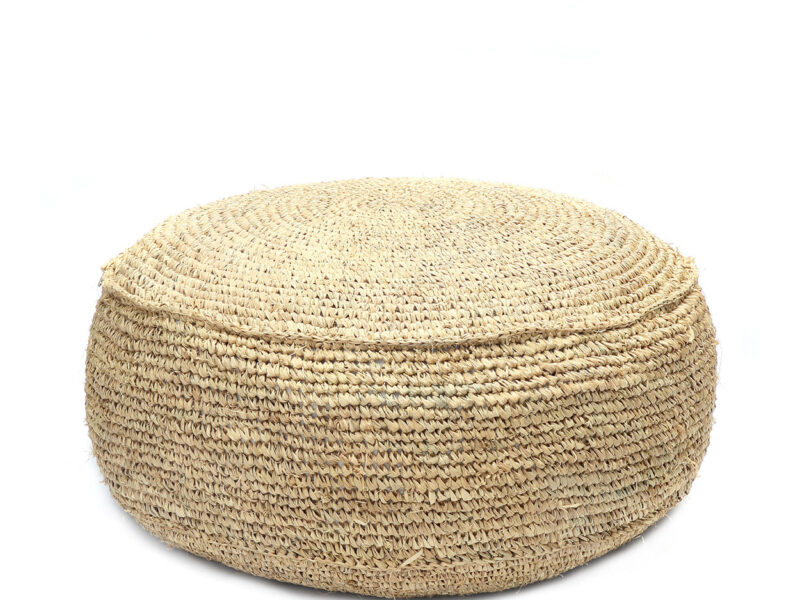 The Raffia Flores Pouffe, Natural