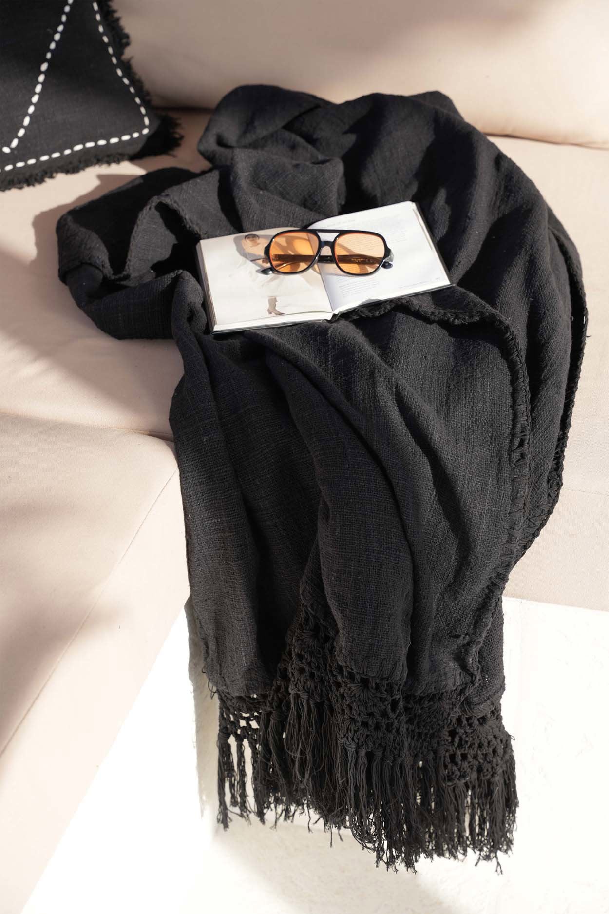 The Gypsy Bed Throw, Black — 2
