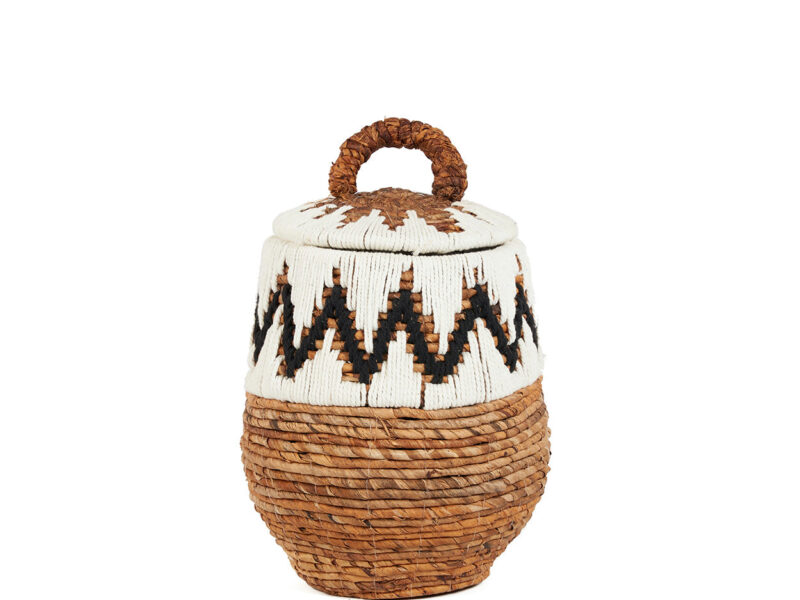 The Little Bay Beach Basket, Natural White, S