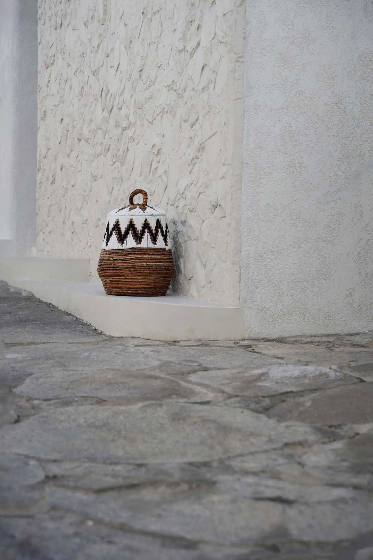 The Little Bay Beach Basket, Natural White, S — 2