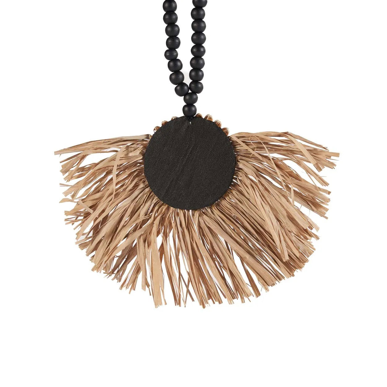 The Raffia Mahkota Tassel, Natural Black — 4