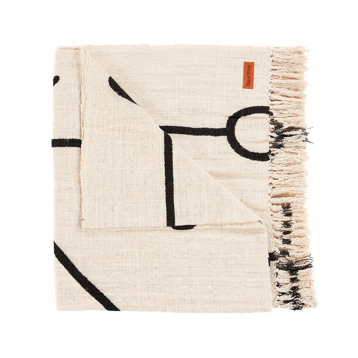 The Evil Eye Bed Throw, Natural Black