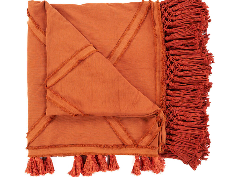 The Berber Bed Throw, Terracotta