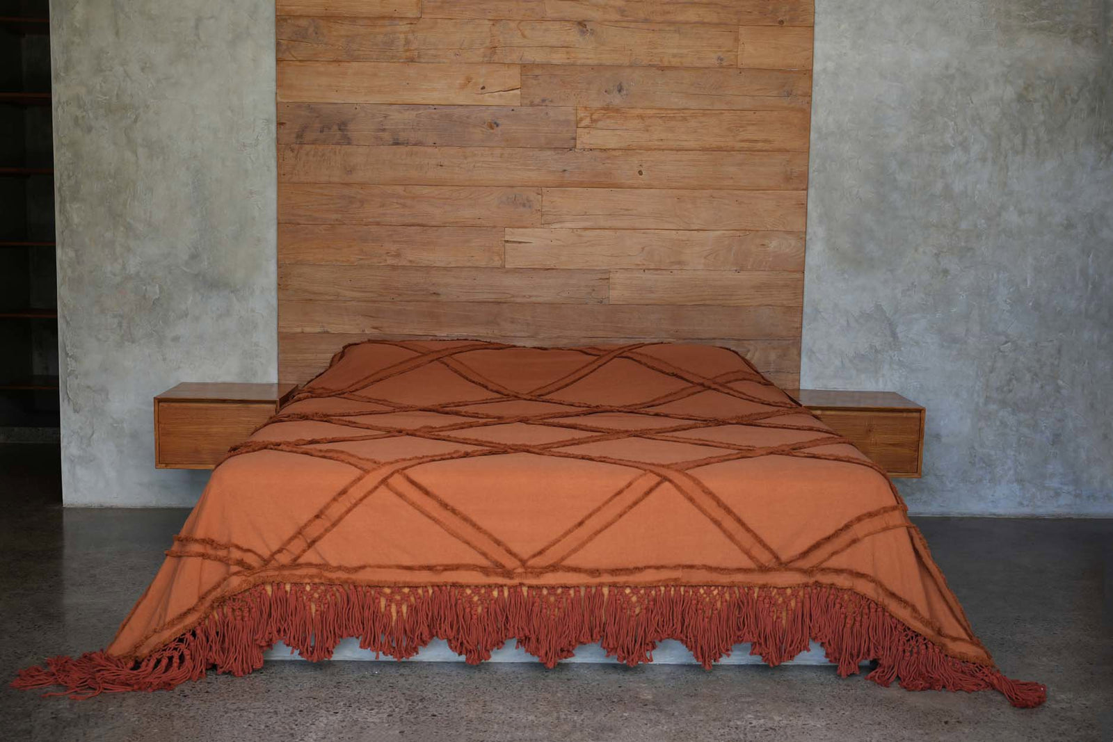 The Berber Bed Throw, Terracotta — 3