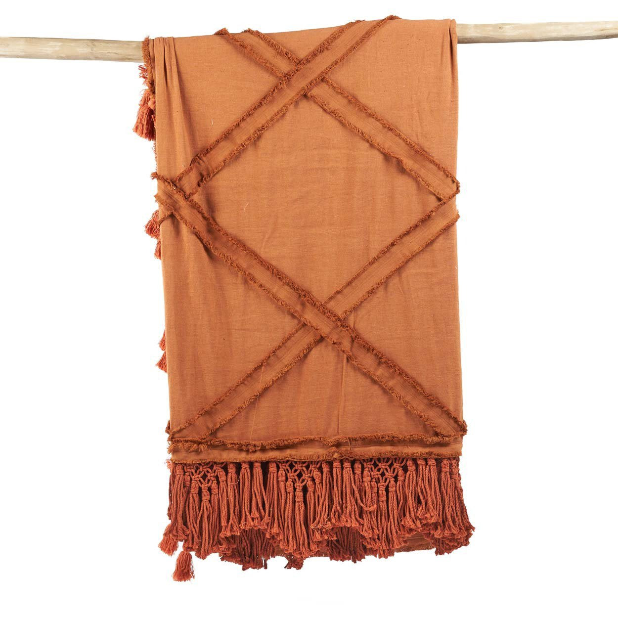 The Berber Bed Throw, Terracotta — 5