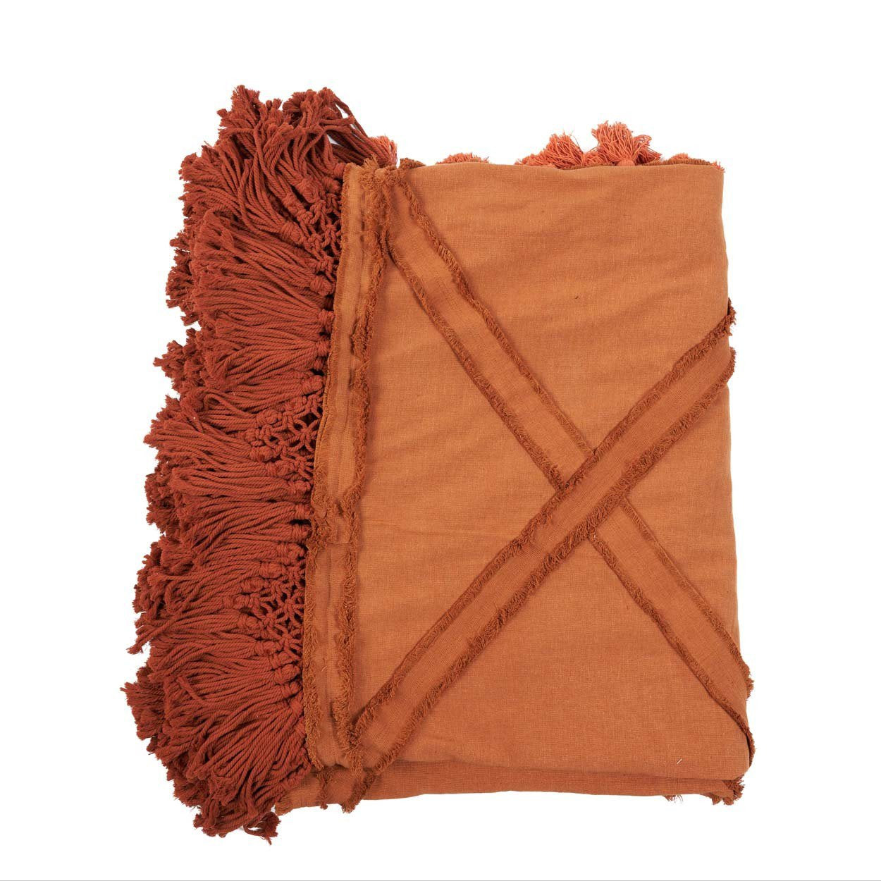 The Berber Bed Throw, Terracotta — 6