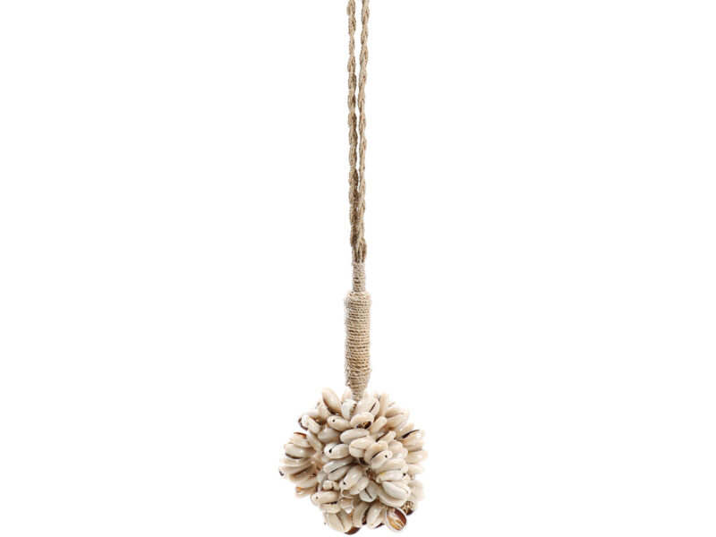 The Door Shell Cowrie Tassel, Natural