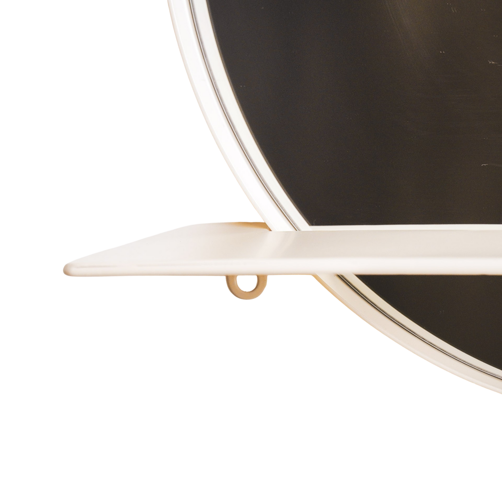 Mirror, Round, Metal, With Shelf, Sand, Ø40cm — 3