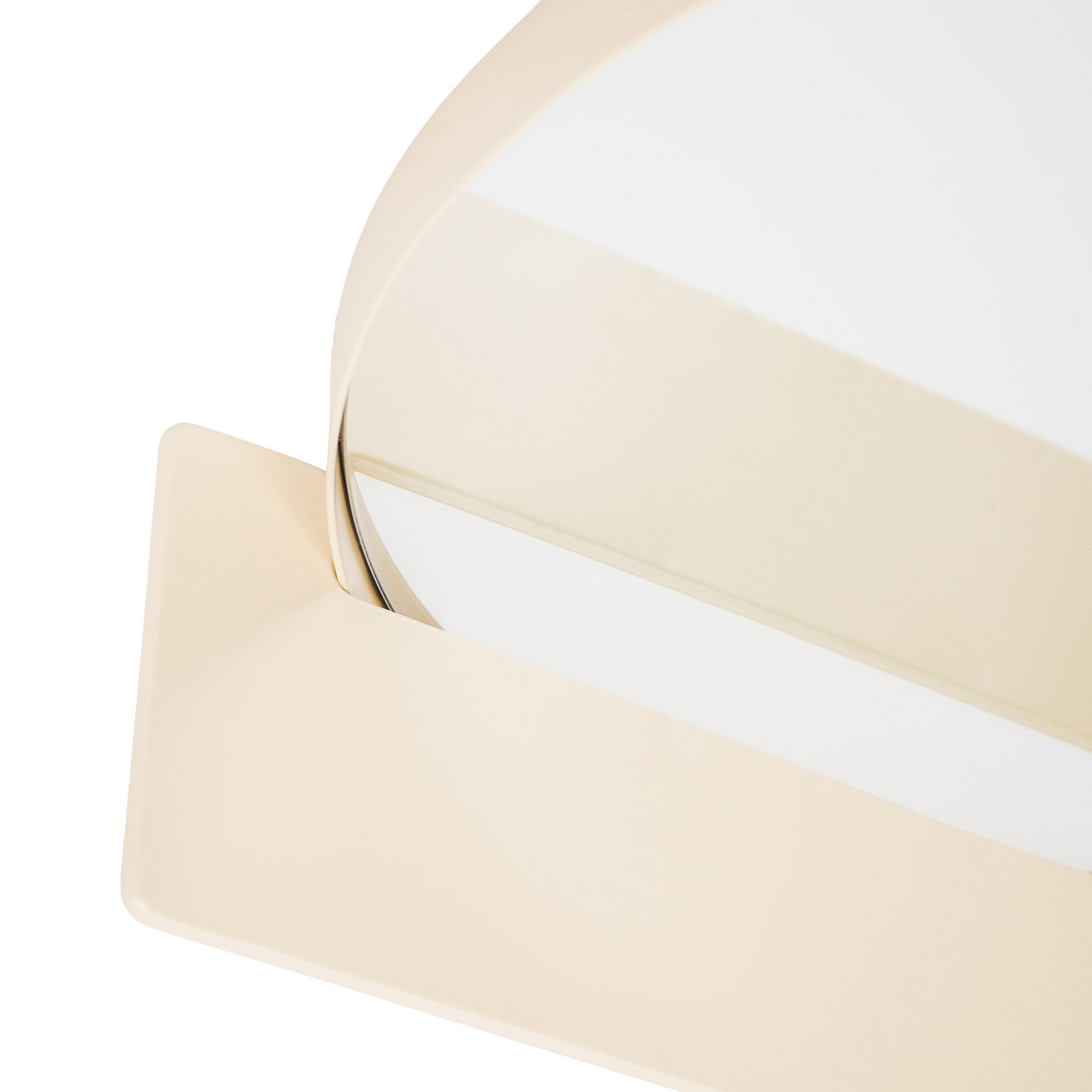 Mirror, Round, Metal, With Shelf, Sand, Ø40cm — 4